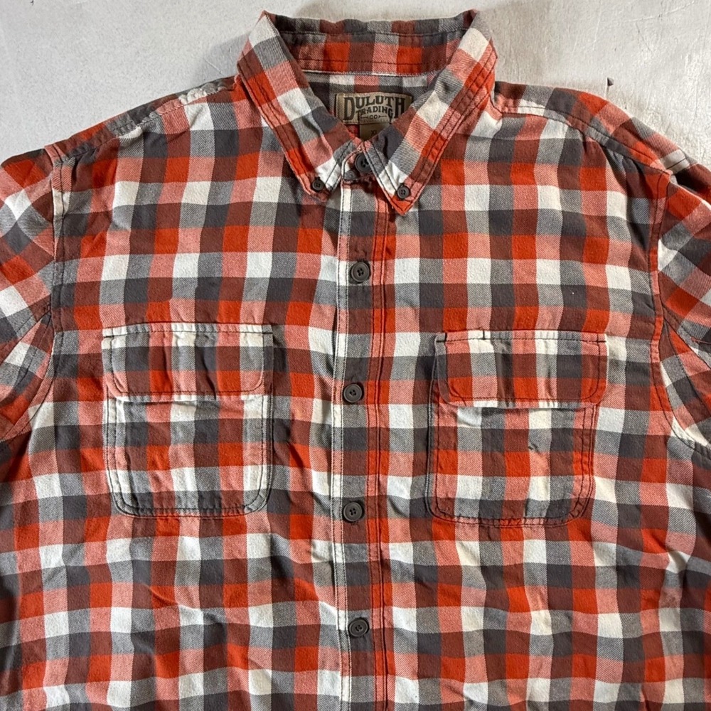 Duluth Trading Co Mens‎ XL Flannel Shirt Plaid Long Sleeve Button Up Multicolor